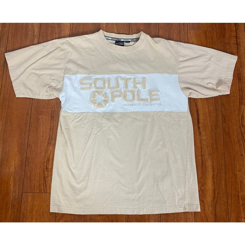 VTG Y2K Men Southpole 3D spell-out graphic cotton short sleeve t-shirt M